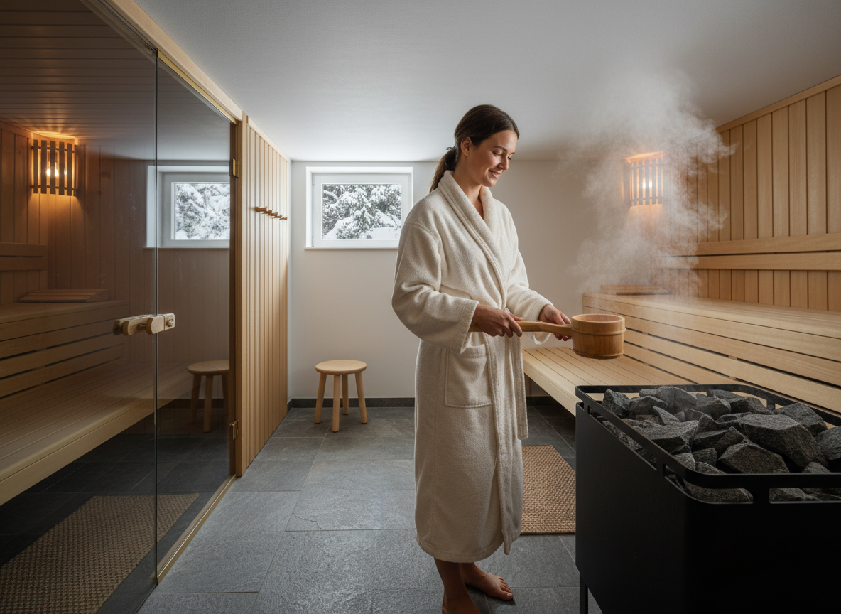 Jeune femme versant de l