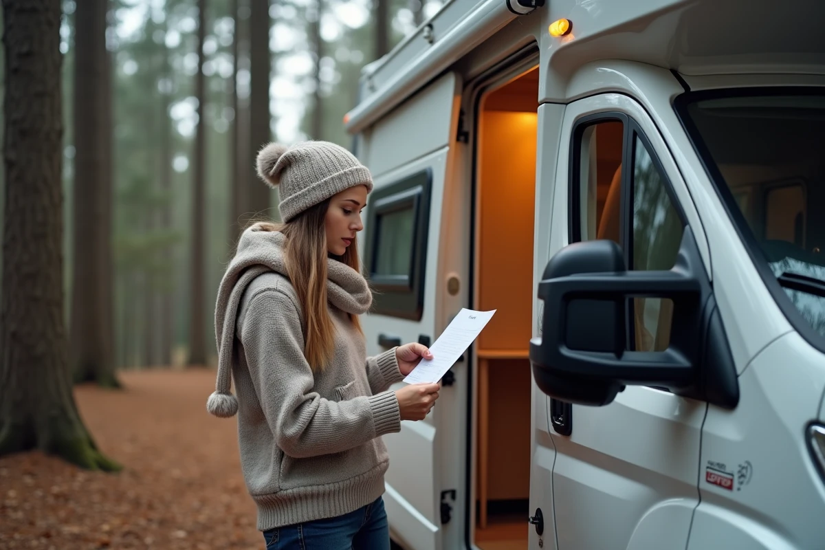 Jeune femme regardant la liste d